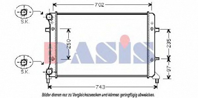 AKS DASIS 040022n -  Радиатор, охлаждение двигателя